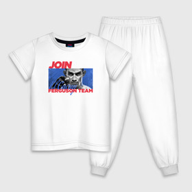 Детская пижама хлопок с принтом Ferguson team в Новосибирске, 100% хлопок |  брюки и футболка прямого кроя, без карманов, на брюках мягкая резинка на поясе и по низу штанин
 | el cucuy | ferguson | mma | tony ferguson | мма | тони фергюсон | фергюсон