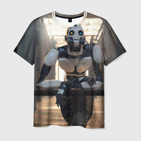 Мужская футболка 3D с принтом Любовь Смерть Роботы в Новосибирске, 100% полиэфир | прямой крой, круглый вырез горловины, длина до линии бедер | Тематика изображения на принте: death | icon | love | love death robots | netflix | robots | series | любовь | мультфильм | нетфликс | нэтфликс | роботы | сериал