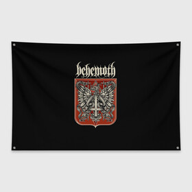 Флаг-баннер с принтом Behemoth в Новосибирске, 100% полиэстер | размер 67 х 109 см, плотность ткани — 95 г/м2; по краям флага есть четыре люверса для крепления | behemoth | black | blackmetal | burzum | carnifex | punk | rock | suicide silence