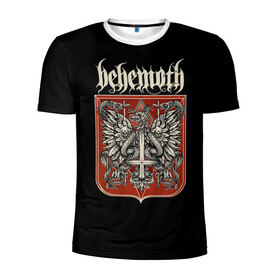 Мужская футболка 3D спортивная с принтом Behemoth в Новосибирске, 100% полиэстер с улучшенными характеристиками | приталенный силуэт, круглая горловина, широкие плечи, сужается к линии бедра | Тематика изображения на принте: behemoth | black | blackmetal | burzum | carnifex | punk | rock | suicide silence