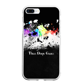 Чехол для iPhone 7Plus/8 Plus матовый с принтом THREE DAYS GRACE в Новосибирске, Силикон | Область печати: задняя сторона чехла, без боковых панелей | Тематика изображения на принте: logo rock | rock | three days grace | логотипы групп | рок группы | рок музыка