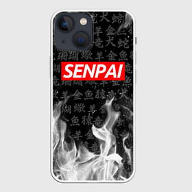 Чехол для iPhone 13 mini с принтом SENPAI в Новосибирске,  |  | ahegao | kawai | kowai | oppai | otaku | senpai | sugoi | waifu | yandere | ахегао | ковай | отаку | сенпай | яндере