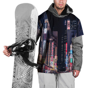 Накидка на куртку 3D с принтом Ночной Токио в Новосибирске, 100% полиэстер |  | город | города | дома | здания | иероглифы | надписи | небо | неон | ночь | огни | страны | сумерки | улица | фонари | япония