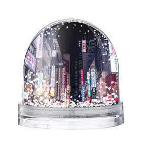 Снежный шар с принтом Ночной Токио в Новосибирске, Пластик | Изображение внутри шара печатается на глянцевой фотобумаге с двух сторон | город | города | дома | здания | иероглифы | надписи | небо | неон | ночь | огни | страны | сумерки | улица | фонари | япония