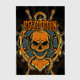 Постер с принтом Led Zeppelin в Новосибирске, 100% бумага
 | бумага, плотность 150 мг. Матовая, но за счет высокого коэффициента гладкости имеет небольшой блеск и дает на свету блики, но в отличии от глянцевой бумаги не покрыта лаком | john paul jones | music | блюз | джимми пейдж | джон пол джонс | метал | роберт плант | рок | фолк | хард | хеви