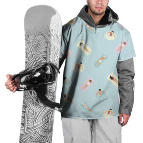 Накидка на куртку 3D с принтом Пляжный сезон в Новосибирске, 100% полиэстер |  | Тематика изображения на принте: бассейн | девушки | лето | люди | мужчины | отдых | плаванье | пляж | солнце | узор | узоры