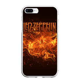 Чехол для iPhone 7Plus/8 Plus матовый с принтом Led Zeppelin в Новосибирске, Силикон | Область печати: задняя сторона чехла, без боковых панелей | john paul jones | music | блюз | джимми пейдж | джон пол джонс | метал | роберт плант | рок | фолк | хард | хеви