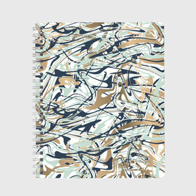 Тетрадь с принтом Узор красками в Новосибирске, 100% бумага | 48 листов, плотность листов — 60 г/м2, плотность картонной обложки — 250 г/м2. Листы скреплены сбоку удобной пружинной спиралью. Уголки страниц и обложки скругленные. Цвет линий — светло-серый
 | абстрактное | абстрактные | брызги | капли | краска | краской | узор | узоры