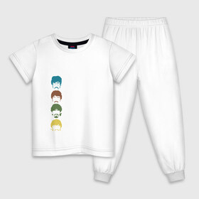 Детская пижама хлопок с принтом Beatles в Новосибирске, 100% хлопок |  брюки и футболка прямого кроя, без карманов, на брюках мягкая резинка на поясе и по низу штанин
 | beatles | john lennon | liverpool four | ring | rock | битлз | джон леннон | джордж харрисон | ливерпульская четверка | мерсибит | пол маккартни | психоделический рок | ринго старр | рок | рок н ролл | хард рок