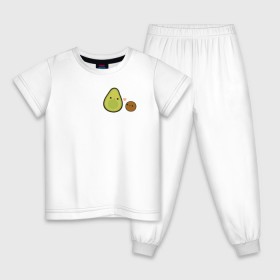 Детская пижама хлопок с принтом Авокадо в Новосибирске, 100% хлопок |  брюки и футболка прямого кроя, без карманов, на брюках мягкая резинка на поясе и по низу штанин
 | Тематика изображения на принте: avocado | vegan | vegetarian | авокадо | веган | вегетарианство