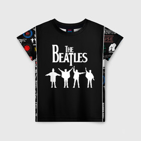 Детская футболка 3D с принтом Beatles в Новосибирске, 100% гипоаллергенный полиэфир | прямой крой, круглый вырез горловины, длина до линии бедер, чуть спущенное плечо, ткань немного тянется | beatles | john lennon | liverpool four | ring | rock | битлз | джон леннон | джордж харрисон | ливерпульская четверка | мерсибит | пол маккартни | психоделический рок | ринго старр | рок | рок н ролл | хард рок