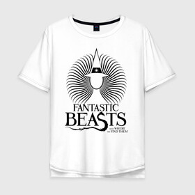 Мужская футболка хлопок Oversize с принтом Enchantress в Новосибирске, 100% хлопок | свободный крой, круглый ворот, “спинка” длиннее передней части | fantastic beasts | jacob kowalski | newt scamander | niffler | queenie | tina | vdgerir