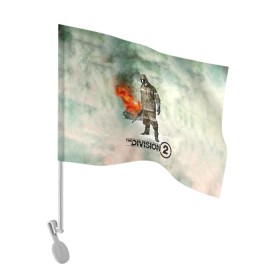 Флаг для автомобиля с принтом The Division 2 в Новосибирске, 100% полиэстер | Размер: 30*21 см | Тематика изображения на принте: extremis malis | logo | new york | shd agent | the division 2 | the division logo | tom clancys the division