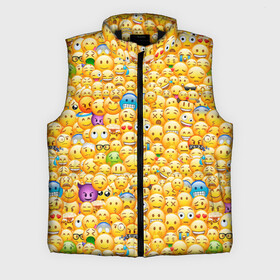 Мужской жилет утепленный 3D с принтом Смайлики Emoji в Новосибирске,  |  | emoji | smile | sticker | грусть | любовь | печаль | плачь | смайлики | стикеры | текстура | улыбка | эмоджи | эмодзи