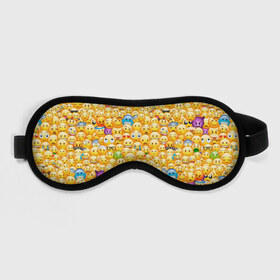Маска для сна 3D с принтом Смайлики Emoji в Новосибирске, внешний слой — 100% полиэфир, внутренний слой — 100% хлопок, между ними — поролон |  | emoji | smile | sticker | грусть | любовь | печаль | плачь | смайлики | стикеры | текстура | улыбка | эмоджи | эмодзи