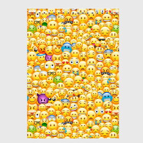 Скетчбук с принтом Смайлики Emoji в Новосибирске, 100% бумага
 | 48 листов, плотность листов — 100 г/м2, плотность картонной обложки — 250 г/м2. Листы скреплены сверху удобной пружинной спиралью | emoji | smile | sticker | грусть | любовь | печаль | плачь | смайлики | стикеры | текстура | улыбка | эмоджи | эмодзи