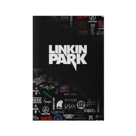 Обложка для паспорта матовая кожа с принтом LINKIN PARK в Новосибирске, натуральная матовая кожа | размер 19,3 х 13,7 см; прозрачные пластиковые крепления | chester bennington | linkin park | mike shinoda | альтернативный метал | альтернативный рок | линкин парк | майк шинода | ню метал | поп музыка | поп рок | рэп метал | рэп рок | электроник рок