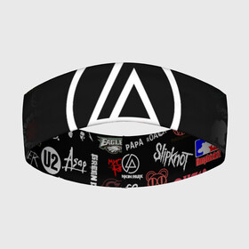 Повязка на голову 3D с принтом LINKIN PARK | ROCK LOGO (Z) в Новосибирске,  |  | chester bennington | linkin park | mike shinoda | альтернативный метал | альтернативный рок | линкин парк | майк шинода | ню метал | поп музыка | поп рок | рэп метал | рэп рок | электроник рок