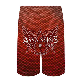 Детские спортивные шорты 3D с принтом Assassin’s Creed. в Новосибирске,  100% полиэстер
 | пояс оформлен широкой мягкой резинкой, ткань тянется
 | game | stream | ассасин крид | ассасинc | ассасины | видеоигра | война | дезмонд майлс | игра | стрим | тамплиеры