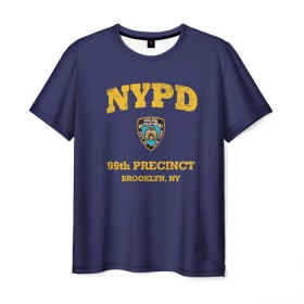 Мужская футболка 3D с принтом Бруклин 9-9 департамент NYPD в Новосибирске, 100% полиэфир | прямой крой, круглый вырез горловины, длина до линии бедер | Тематика изображения на принте: 99 | brooklyn 99 | police | бруклин | бруклин 9 9 | девять девять | департамент | джейк | джеффордс | значок | логотип | нью йорк | перальта | сериал | терри | чарльз бойл