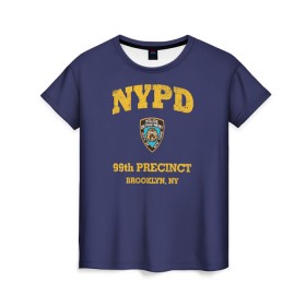 Женская футболка 3D с принтом Бруклин 9-9 департамент NYPD в Новосибирске, 100% полиэфир ( синтетическое хлопкоподобное полотно) | прямой крой, круглый вырез горловины, длина до линии бедер | 99 | brooklyn 99 | police | бруклин | бруклин 9 9 | девять девять | департамент | джейк | джеффордс | значок | логотип | нью йорк | перальта | сериал | терри | чарльз бойл