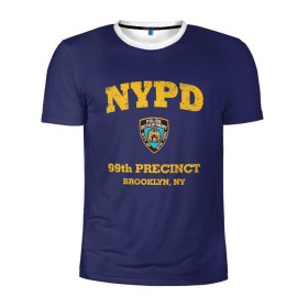 Мужская футболка 3D спортивная с принтом Бруклин 9-9 департамент NYPD в Новосибирске, 100% полиэстер с улучшенными характеристиками | приталенный силуэт, круглая горловина, широкие плечи, сужается к линии бедра | 99 | brooklyn 99 | police | бруклин | бруклин 9 9 | девять девять | департамент | джейк | джеффордс | значок | логотип | нью йорк | перальта | сериал | терри | чарльз бойл