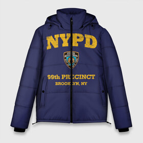 Мужская зимняя куртка 3D с принтом Бруклин 9-9 департамент NYPD в Новосибирске, верх — 100% полиэстер; подкладка — 100% полиэстер; утеплитель — 100% полиэстер | длина ниже бедра, свободный силуэт Оверсайз. Есть воротник-стойка, отстегивающийся капюшон и ветрозащитная планка. 

Боковые карманы с листочкой на кнопках и внутренний карман на молнии. | 99 | brooklyn 99 | police | бруклин | бруклин 9 9 | девять девять | департамент | джейк | джеффордс | значок | логотип | нью йорк | перальта | сериал | терри | чарльз бойл