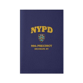 Обложка для паспорта матовая кожа с принтом Бруклин 9-9 департамент NYPD в Новосибирске, натуральная матовая кожа | размер 19,3 х 13,7 см; прозрачные пластиковые крепления | Тематика изображения на принте: 99 | brooklyn 99 | police | бруклин | бруклин 9 9 | девять девять | департамент | джейк | джеффордс | значок | логотип | нью йорк | перальта | сериал | терри | чарльз бойл