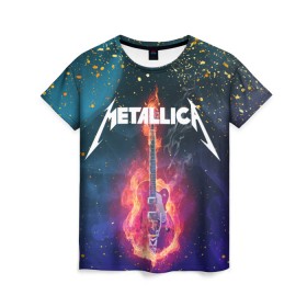 Женская футболка 3D с принтом Metallica(+спина) в Новосибирске, 100% полиэфир ( синтетическое хлопкоподобное полотно) | прямой крой, круглый вырез горловины, длина до линии бедер | james alan hetfield | rock | джеймс хетфилд | кирк хэмметт | ларс ульрих | металлика | музыка | роберт трухильо | рок | трэш метал | хеви метал