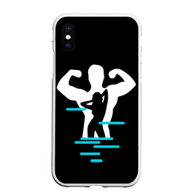 Чехол для iPhone XS Max матовый с принтом титан в Новосибирске, Силикон | Область печати: задняя сторона чехла, без боковых панелей | Тематика изображения на принте: crossfit | sport | бодибилдинг | зал | мужчина | мускулы | мышцы | сила | спорт | фитнес