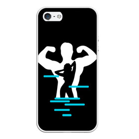 Чехол для iPhone 5/5S матовый с принтом титан в Новосибирске, Силикон | Область печати: задняя сторона чехла, без боковых панелей | Тематика изображения на принте: crossfit | sport | бодибилдинг | зал | мужчина | мускулы | мышцы | сила | спорт | фитнес