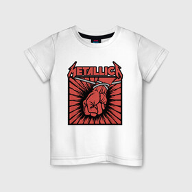 Детская футболка хлопок с принтом Metallica Металлика (Z) в Новосибирске, 100% хлопок | круглый вырез горловины, полуприлегающий силуэт, длина до линии бедер | Тематика изображения на принте: james alan hetfield | rock | джеймс хетфилд | кирк хэмметт | ларс ульрих | металлика | музыка | роберт трухильо | рок | трэш метал | хеви метал