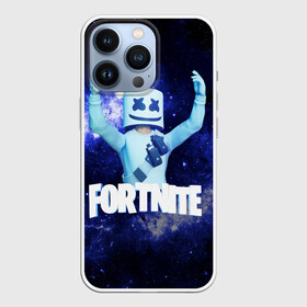 Чехол для iPhone 13 Pro с принтом Marshmello в Новосибирске,  |  | fortnite | fortnite2 | marshmello | игра | космос | маршмеллоу | призрак | тень | фортнайт | черная дыра