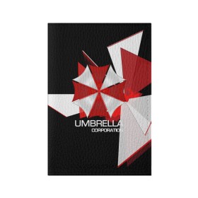 Обложка для паспорта матовая кожа с принтом UMBRELLA CORP. в Новосибирске, натуральная матовая кожа | размер 19,3 х 13,7 см; прозрачные пластиковые крепления | biohazard | biohazard 7 | crocodile | fang | game | hand | monster | new umbrella | resident evil | resident evil 7 | umbrella | umbrella corp | umbrella corporation | zombie | обител