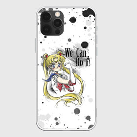 Чехол для iPhone 12 Pro с принтом Sailor Moon. We can do it! в Новосибирске, силикон | область печати: задняя сторона чехла, без боковых панелей | ami | girl | mizuno | moon | sailor | tsukino | usagi | ами | банни | волшебница | девушка | малышка | махо сёдзё | мидзуно | минако | мун | рэй | сейлор | усаги | хино | цукино | чибиуса