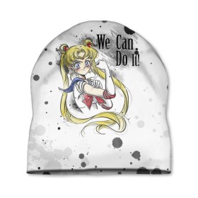 Шапка 3D с принтом Sailor Moon. We can do it! в Новосибирске, 100% полиэстер | универсальный размер, печать по всей поверхности изделия | ami | girl | mizuno | moon | sailor | tsukino | usagi | ами | банни | волшебница | девушка | малышка | махо сёдзё | мидзуно | минако | мун | рэй | сейлор | усаги | хино | цукино | чибиуса
