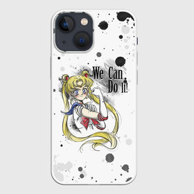 Чехол для iPhone 13 mini с принтом Sailor Moon. We can do it в Новосибирске,  |  | ami | girl | mizuno | moon | sailor | tsukino | usagi | ами | банни | волшебница | девушка | малышка | махо сёдзё | мидзуно | минако | мун | рэй | сейлор | усаги | хино | цукино | чибиуса