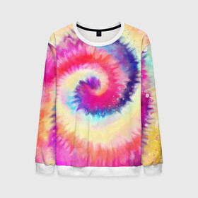 Мужской свитшот 3D с принтом Tie Dye vortex в Новосибирске, 100% полиэстер с мягким внутренним слоем | круглый вырез горловины, мягкая резинка на манжетах и поясе, свободная посадка по фигуре | art | hype | maelstrom | swirl | tie dye | trend | vortex | акварель | акрил | арт | буйство | вихрь | дизайн | завихрение | краски | красок | тай дай | торнадо | тренд | трендовая | хайповая