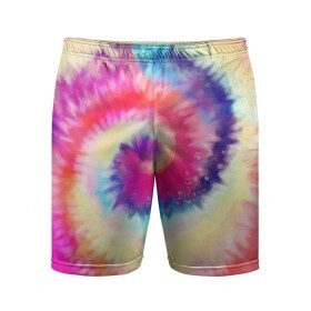 Мужские шорты спортивные с принтом Tie Dye vortex в Новосибирске,  |  | art | hype | maelstrom | swirl | tie dye | trend | vortex | акварель | акрил | арт | буйство | вихрь | дизайн | завихрение | краски | красок | тай дай | торнадо | тренд | трендовая | хайповая