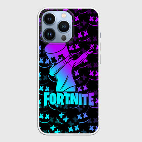 Чехол для iPhone 13 Pro с принтом FORTNITE X MARSHMELLO   ФОРТНАЙТ в Новосибирске,  |  | fortnite | fortnite 2 | fortnite x | marshmello | ninja | ninja hyper streamer | ninja streamer | streamer | tyler blevins | маршмелло | ниндзя | фортнайт | фортнайт 2 | фортнайт глава 2