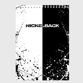 Скетчбук с принтом Nickelback в Новосибирске, 100% бумага
 | 48 листов, плотность листов — 100 г/м2, плотность картонной обложки — 250 г/м2. Листы скреплены сверху удобной пружинной спиралью | chad robert kroeger | nickel | nickelback | альтернативный метал | дэниел адэр | майк крюгер | никельбэк | постгранж | райан пик | хард рок | чед крюгер