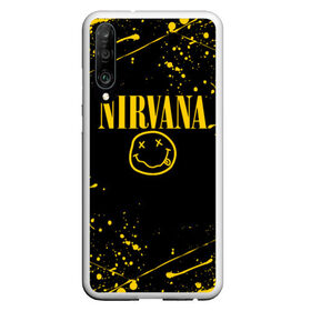 Чехол для Honor P30 с принтом NIRVANA в Новосибирске, Силикон | Область печати: задняя сторона чехла, без боковых панелей | cobain | kurt donald cobain | nirvana | smile | альтернативный рок | гранж | дэйв грол | крист новоселич | курт кобейн | нирвана | смайл