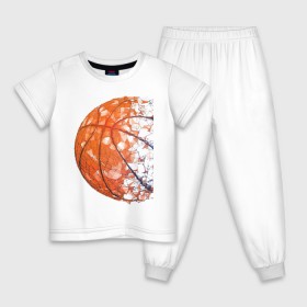 Детская пижама хлопок с принтом BasketBall Style в Новосибирске, 100% хлопок |  брюки и футболка прямого кроя, без карманов, на брюках мягкая резинка на поясе и по низу штанин
 | air | ball | balls | basket | basketball | bulls | game | hip hop | jordan | kobi | lakers | nba | oneill | play | rap | shakil | shaq | sport | баскет | баскетбол | джордан | зож | игра | играть | инста | нба | спорт | стиль | шакил