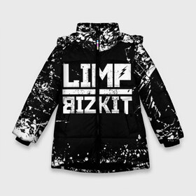 Зимняя куртка для девочек 3D с принтом Limp Bizkit в Новосибирске, ткань верха — 100% полиэстер; подклад — 100% полиэстер, утеплитель — 100% полиэстер. | длина ниже бедра, удлиненная спинка, воротник стойка и отстегивающийся капюшон. Есть боковые карманы с листочкой на кнопках, утяжки по низу изделия и внутренний карман на молнии. 

Предусмотрены светоотражающий принт на спинке, радужный светоотражающий элемент на пуллере молнии и на резинке для утяжки. | bizkit | limp | limp bizkit | music | rock | бизкиты | лимп бизкит | лимпы | липкие письки | музыка | рок