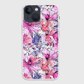 Чехол для iPhone 13 mini с принтом Акварельные цветы в Новосибирске,  |  | 8 марта | flover | акварель | акварельные цветы | краски | цветы
