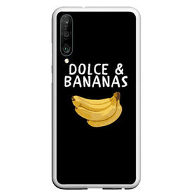 Чехол для Honor P30 с принтом Dolce and Bananas в Новосибирске, Силикон | Область печати: задняя сторона чехла, без боковых панелей | Тематика изображения на принте: banana | dolce and gabbana | банан | бананы | дольче и габбана | на английском | на иностранном | надписи на английском | надпись | прикольные надписи | слово | слоган | со словом | чёрно белая