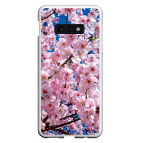 Чехол для Samsung S10E с принтом Цветущая Сакура в Новосибирске, Силикон | Область печати: задняя сторона чехла, без боковых панелей | 8 марта | весна | вишня | женский день | лепестки | март | поздравления | праздник 8 марта | ромашки | сакура | цветок | цветочки | цветы | япония
