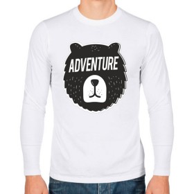 Мужской лонгслив хлопок с принтом Bear Adventure в Новосибирске, 100% хлопок |  | adventure | altai | altay | animal | bear | follow | forest | hipster | insta | noize | siberia | sibir | style | trip | алтай | лес | медведь | михалыч | миша | поездка | приключение | путешествие | сибирь | хипстер