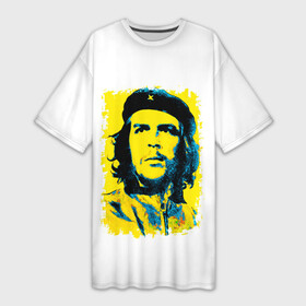 Платье-футболка 3D с принтом Че Гевара в Новосибирске,  |  | ernesto guevara | голова | известный | куба | личность | популярный | революционер | революция | че | че гевара | человек | эрнесто