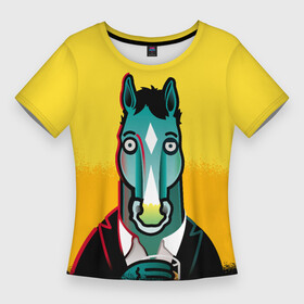 Женская футболка 3D Slim с принтом BoJack Horseman в Новосибирске,  |  | Тематика изображения на принте: bojack horseman | конь боджек